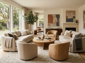 living room decor ideas conversation layout 2026 no tv