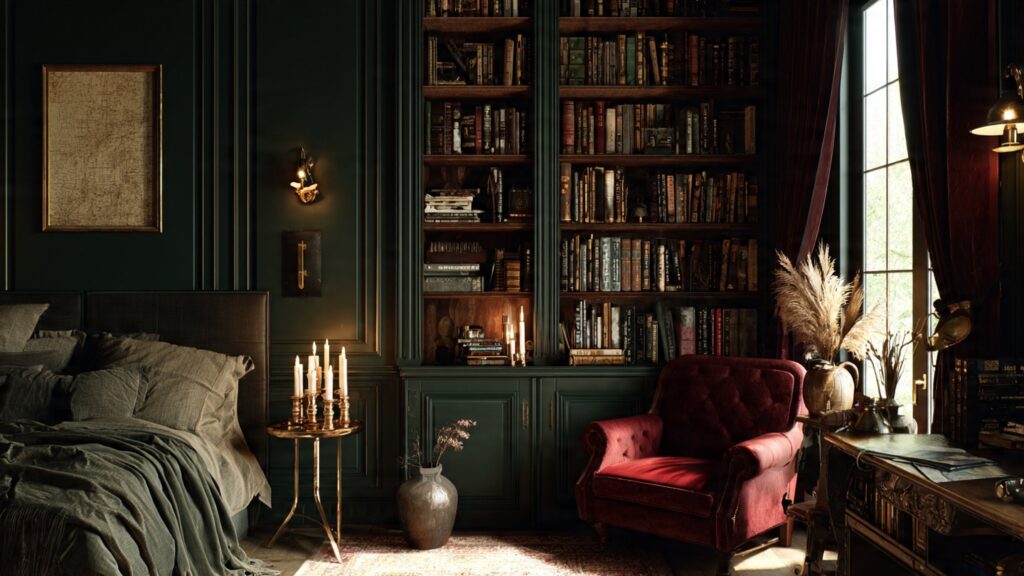 dark academia bedroom decor ideas 2026 moody library aesthetic