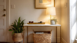 small entryway console table catch all styling ideas